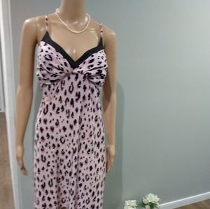 Alfani Intimates Pink/Black Print Mini Dress